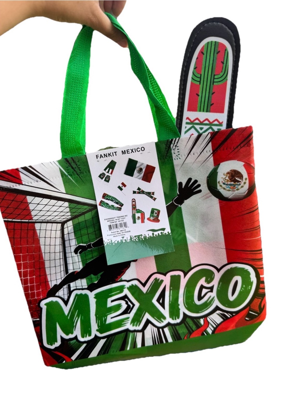 Mexico Fan Tote Bag with 8pc accessories